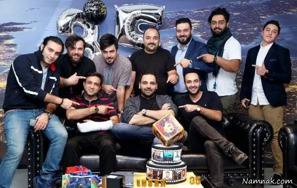 تولد 35 سالگی احسان علیخانی در کنار دوستانش تولد احسان علیخانی