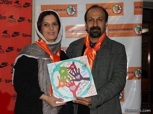 اصغر فرهادی و همسرش پریسا بخت آور اصغر فرهادی و همسرش