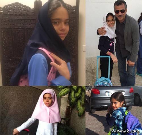 عکسی از دختر رزیتا غفاری در اولین روز مدرسه دختر رزیتا غفاری