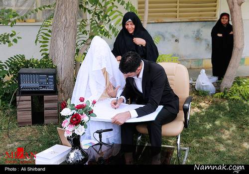 عقد با قاتل محکوم به اعدام در زندان + تصاویر عقد ، عقد در زندان ، عقد با قاتل