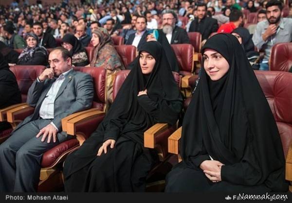 دختر سردار سلیمانی و دختر زیبای عماد مغنیه در جشنواره فیلم مقاومت + تصاویر
