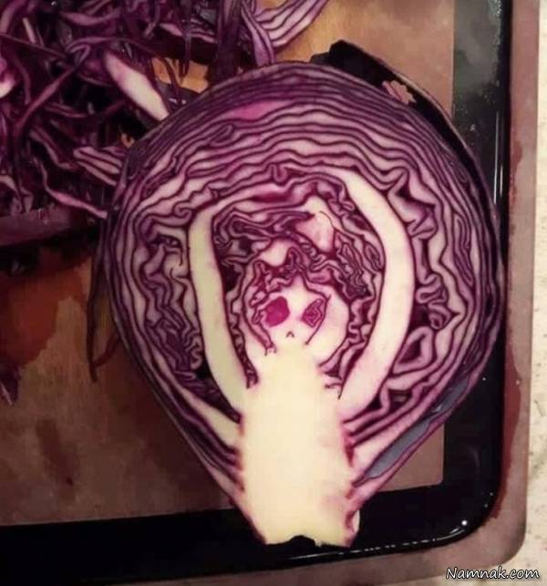 تصویرسازی زیبای کلم از دخترک کلم بشکل دختر