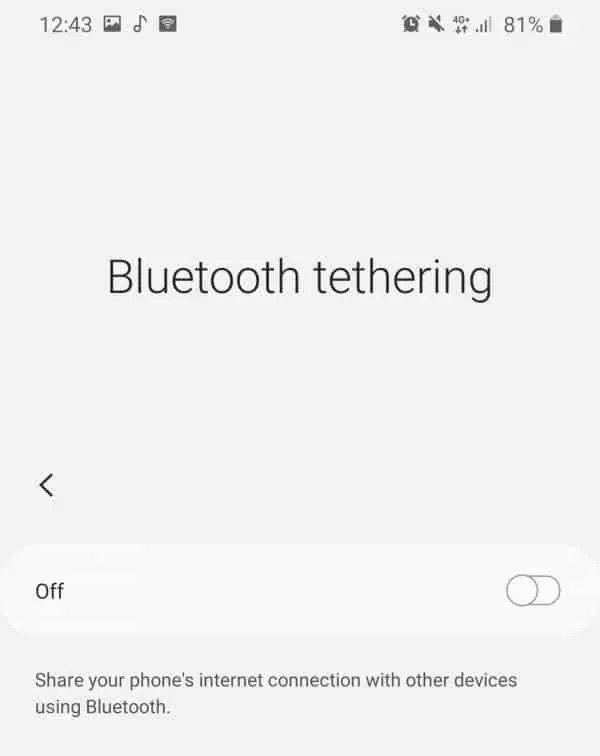 اتصال اینترنت گوشی به لپ تاپ با بلوتوث اشتراک اینترنت گوشی