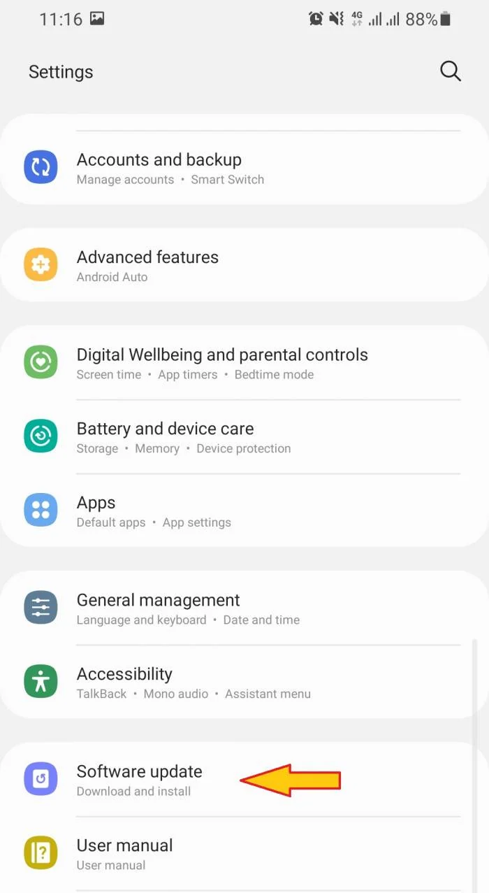 آپدیت خودکار سیستم عامل گوشی سیستم عامل گوشی
