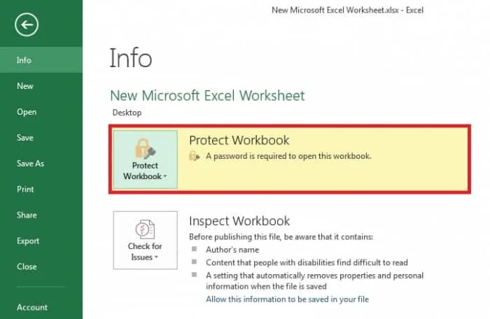 قفل کردن همیشگی فایل اکسل قفل کردن اکسل
