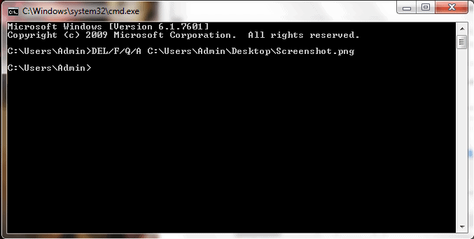 آموزش حذف فایل حذف نشدنی در cmd پنجره cmd