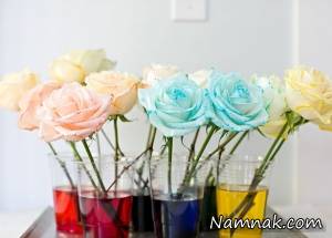 رنگ کردن گل