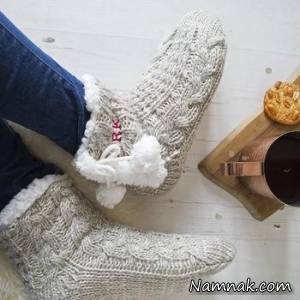 مدل پاپوش بافتنی