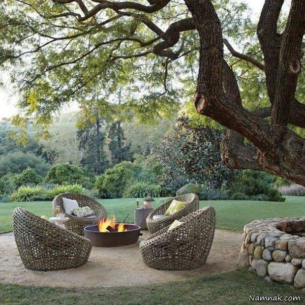 دکوراسیون آلاچیق حیاط ویلا طراحی حیاط ویلا