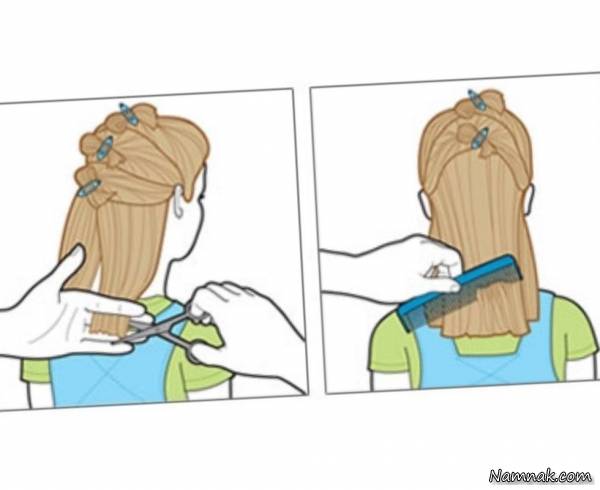 کوتاه کردن موی دختربچه کوتاه کردن موی دختربچه
