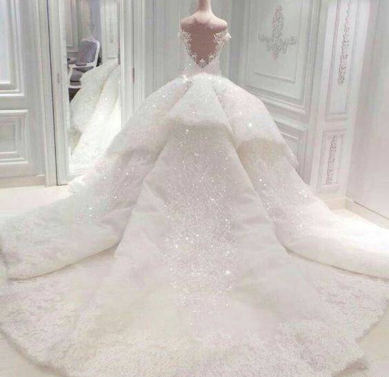 تور شاینی لباس عروس