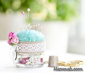جعبه نخ و سوزن ، جای سوزن نخ