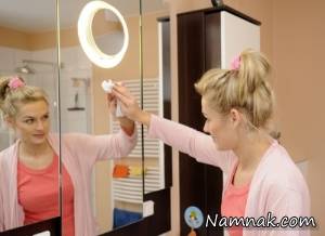 پاك كردن آينه ، آینه بخار گرفته حمام