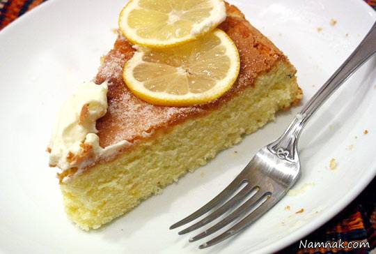 کیک اسفنجی لیمو و زنجبیل