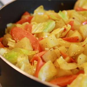 خوراک سیب زمینی و هویج