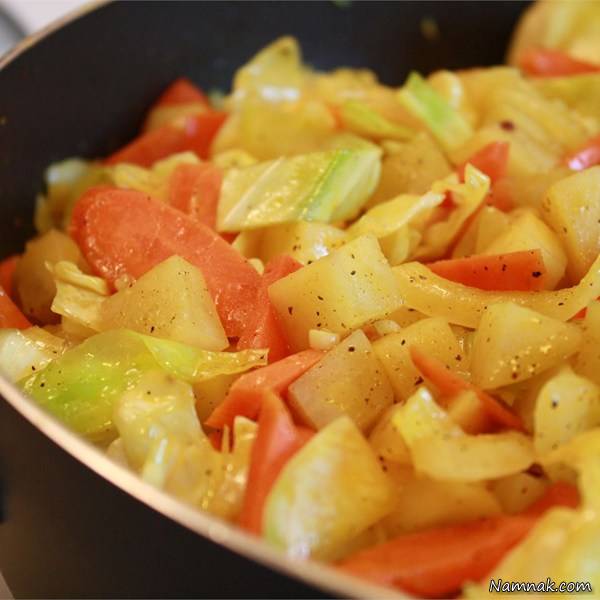 خوراک سیب زمینی و هویج هندی