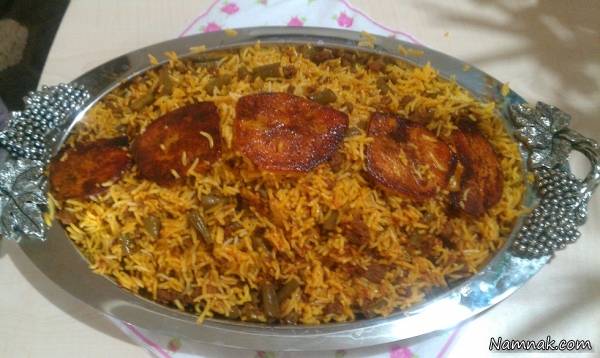 لوبیا پلو با گوشت | طرز تهیه لوبیا پلو با گوشت تکه ای