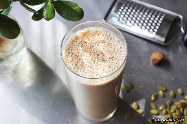اسموتی موز با بادام زمینی و اسپرسو اسموتی موز با بادام زمینی و اسپرسو