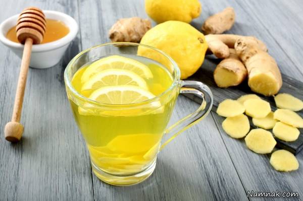 دمنوش زنجبیل با عسل و لیمو دمنوش زنجبیل با عسل و لیمو