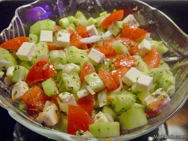 سالاد گوجه پنیر سالاد گوجه پنیر