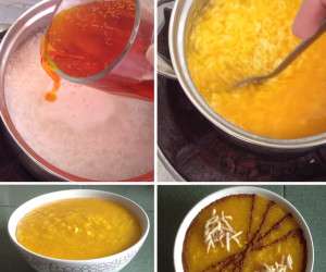 شله زرد ، طرز تهیه شله زرد
