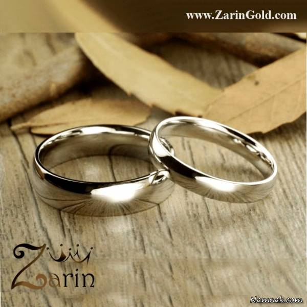 نمونه حلقه ازدواج رنگ طلای سفید خرید حلقه ازدواج