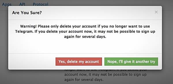 پاک کردن اکانت تلگرام