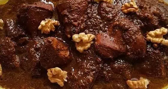 طرز تهیه خورش فسنجان لوبیا و بادمجان خورش فسنجان لوبیا و بادمجان