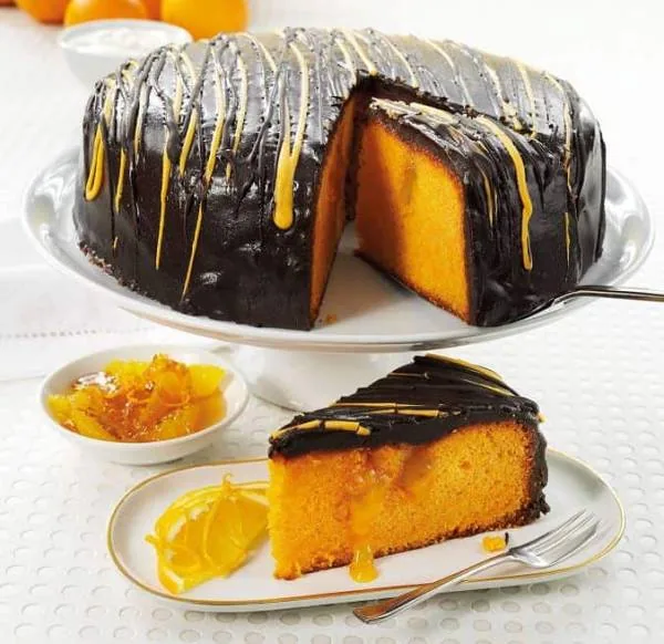 کیک پرتقالی خونگی با شکلات طرز تهیه کیک پرتقالی