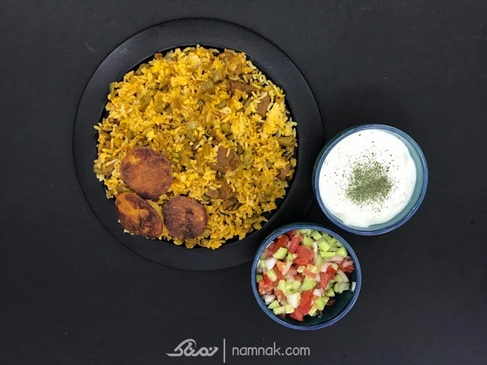 لوبیا پلو خوشمزه لوبیا پلو