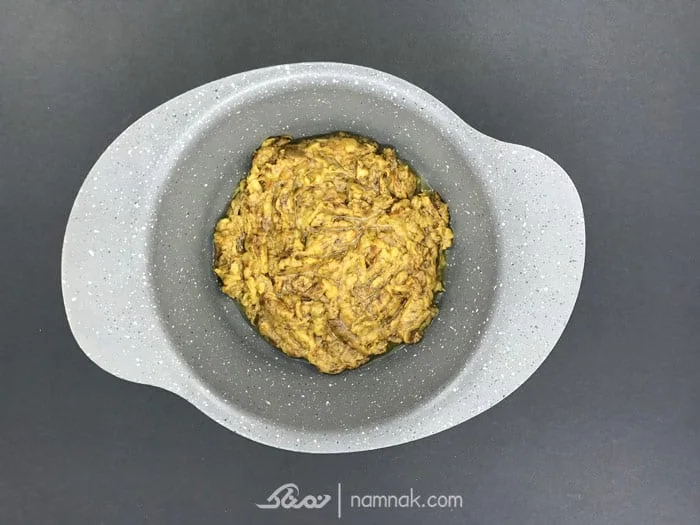له کردن بادمجان برای کشک بادمجان له کردن بادمجان