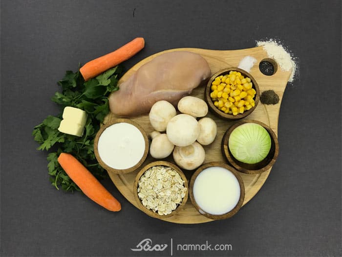 مواد لازم سوپ شیر مواد لازم سوپ شیر