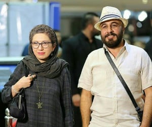 رضا عطاران و همسرش