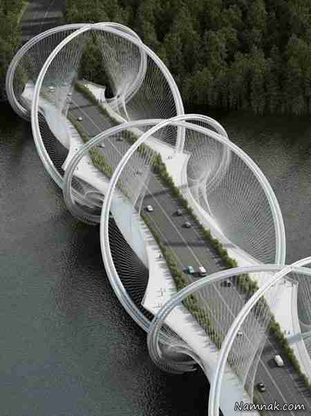 طراحی پل توسط شرکت پندا و پل چینی ها نماد حلقه های المپیک