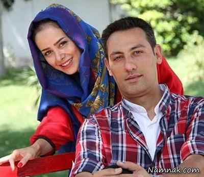 الناز حبیبی در کنار همسرش