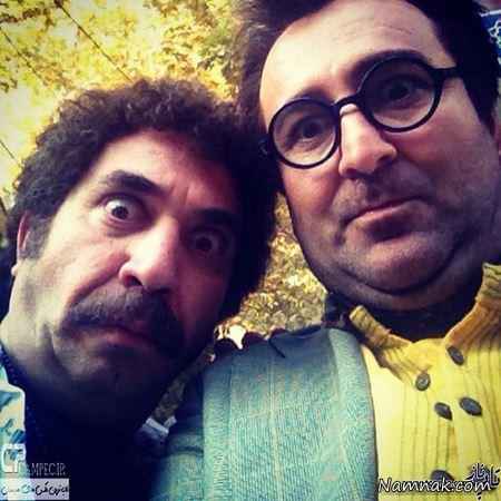 سیامک انصاری و مهران احمدی در سریال ابله ، بازیگران سریال ابله ، بهنام تشکر