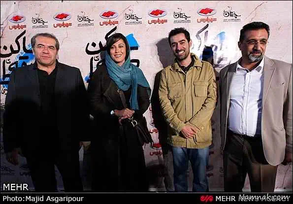کریم باقری در اکران فیلم شهاب حسینی گوهر خیراندیش و دخترش مهتاب کرامتی و شهاب حسینی در اکران فیلم ساکن طبقه وسط