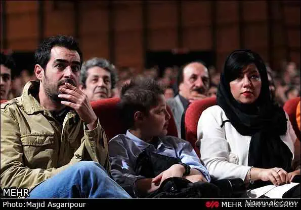 هنرمندان در اکران فیلم ساکن طبقه وسط شهاب حسینی و همسر و پسرش همسر و پسر شهاب حسینی در اکران فیلم ساکن طبقه وسط