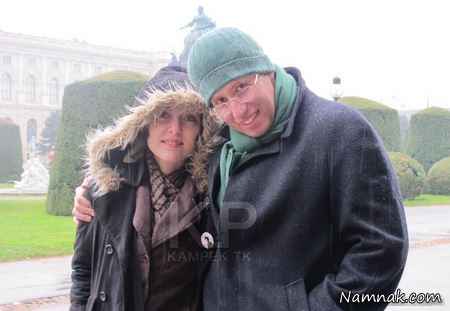 مهسا کرامتی و همسرش در خارج از کشور