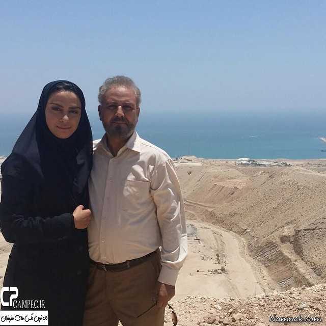 مونا فرجاد و پدرش  ، خانواده های بازیگران ایرانی ، عکسهای بازیگران و خانوادهایشان