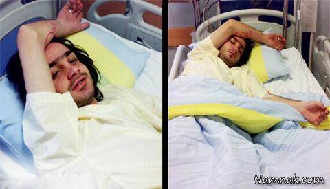 محسن یگانه در بیمارستان