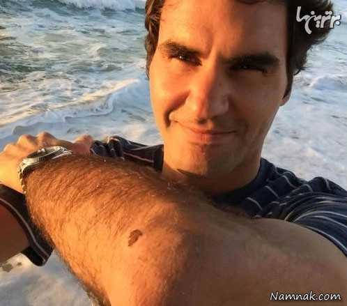 راجر فدرر کنار ساحل راجر فدرر کنار ساحل