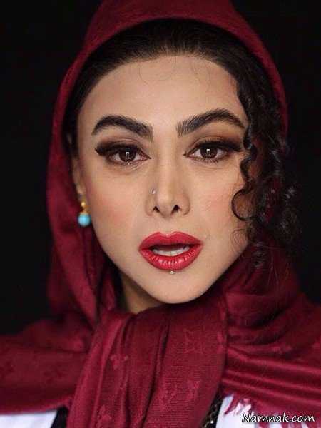 آرایش غلیظ آزاده صمدی ، آرایش غلیظ بازیگر زن ایرانی ، فیلم خوب، بد، جلف