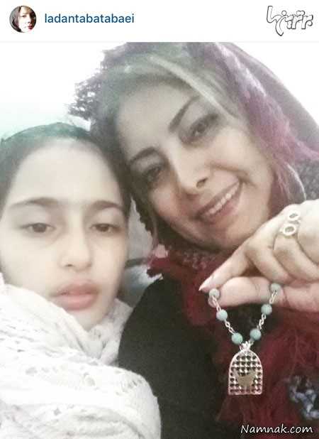 لادن طباطبایی و دخترش لادن طباطبایی و دخترش