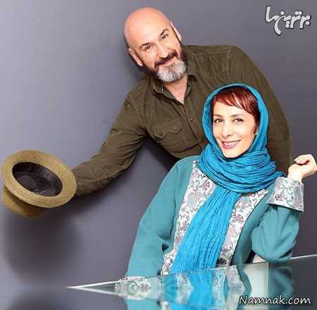  صالح میرزاآقایی و همسر عزیز ، بازیگران مشهور ایرانی ، ‌ عکس