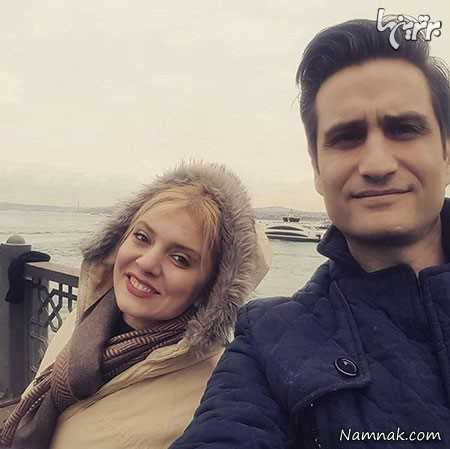 پویا امینی و همسرش  ، بازیگران مشهور ایرانی ، عکس بازیگر