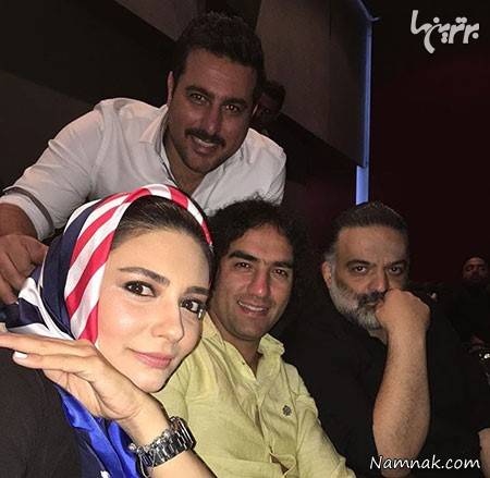 لیندا کیانی در کنار رضا یزدانی در یک مراسم لیندا کیانی در کنار رضا یزدانی