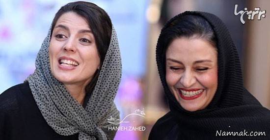 لیلا حاتمی و مریلا زارعی در جشن روزنامه سینما لیلا حاتمی و مریلا زارعی ، بازیگران مشهور ایرانی ، عکس بازیگر