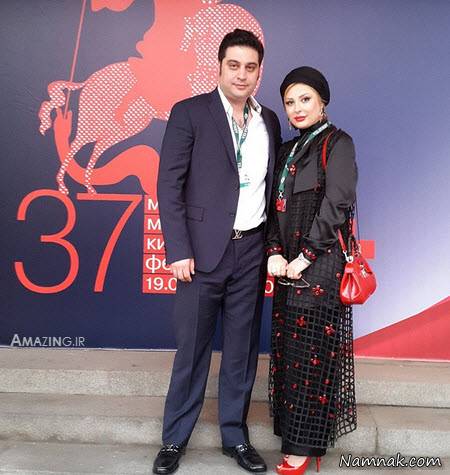 نیوشا ضیغمی و همسرش در مسکو