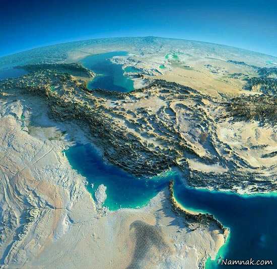 عکس ماهواره ای ایران